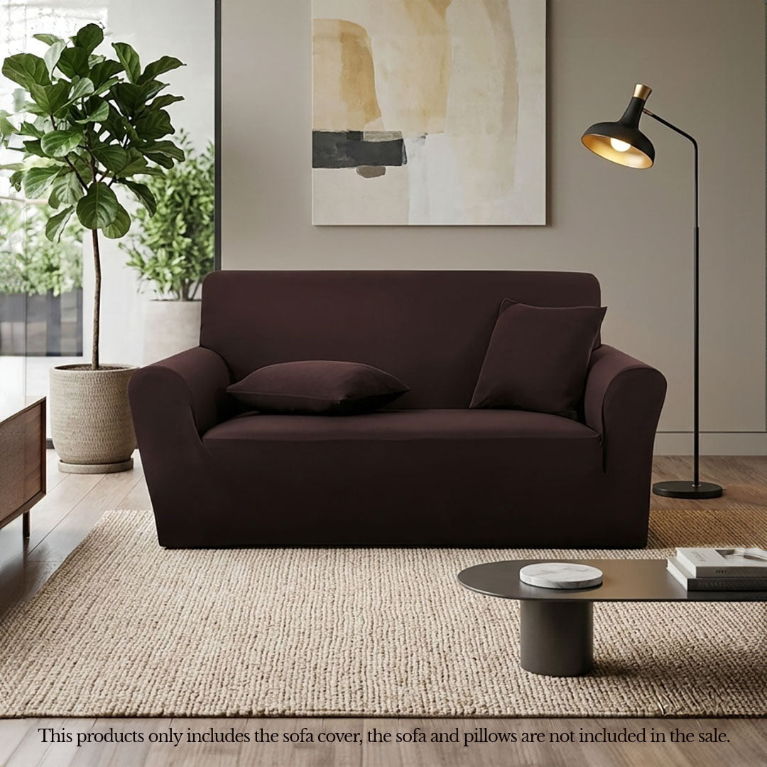 High Stretch 2-Seater Coffee Sofa Slipcover
