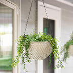 SOGA 2X White Hanging Self-Watering Resin Flower Pots (Large)