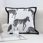 45cm Black and White Light  Luxury Zebra Cushion
