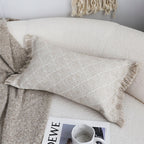SOGA 2X 35cm Natural Woven Fringe Throw Pillows