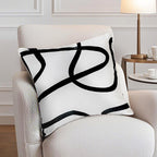 SOGA 2X 45cm Square Modern Minimalist Black Letter Print Throw Pillow