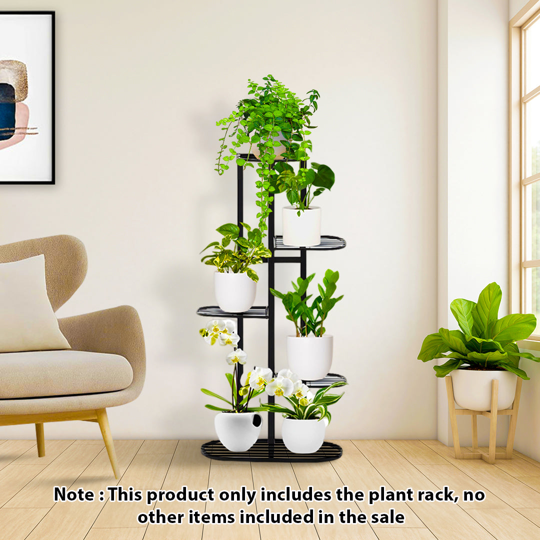 5 Tier Black Metal Plant Rack