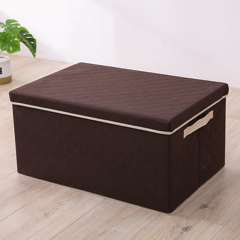 Large Coffee Non-Woven Diamond Quilt Grid
