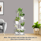 5 Tier White Metal Plant Rack