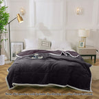 Dark Grey Throw Blanket Warm Cozy
