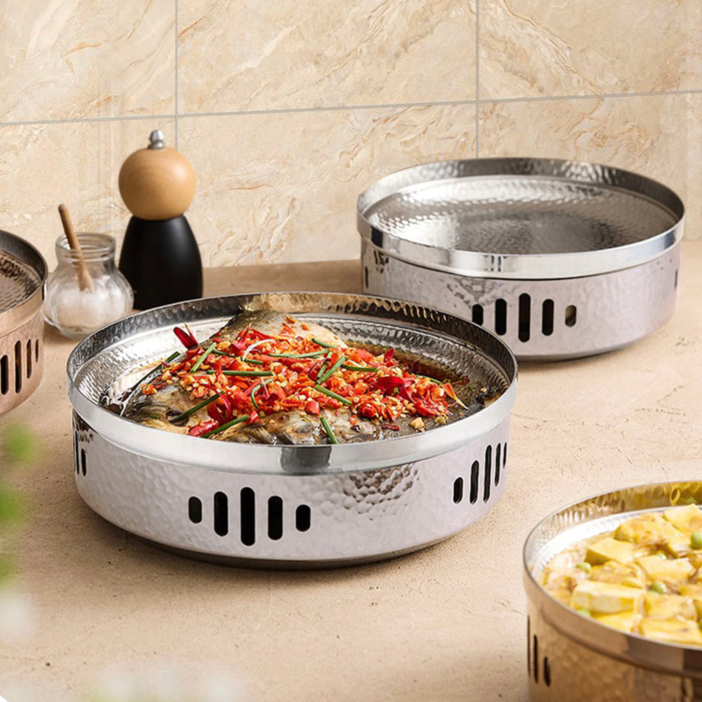 26cm Dry Pot with Hammered Texture for Kitchen Essential