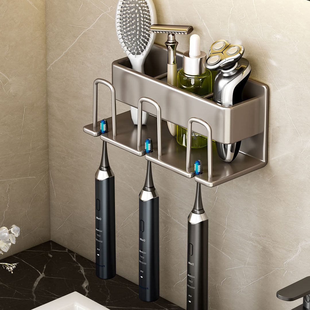 21cm Wall-Mounted Bathroom Storage Rack