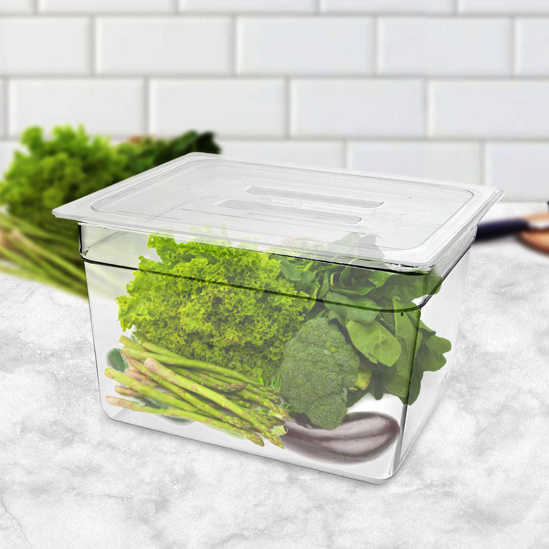 200mm Clear GN Pan 1/2 Food Tray with Lid