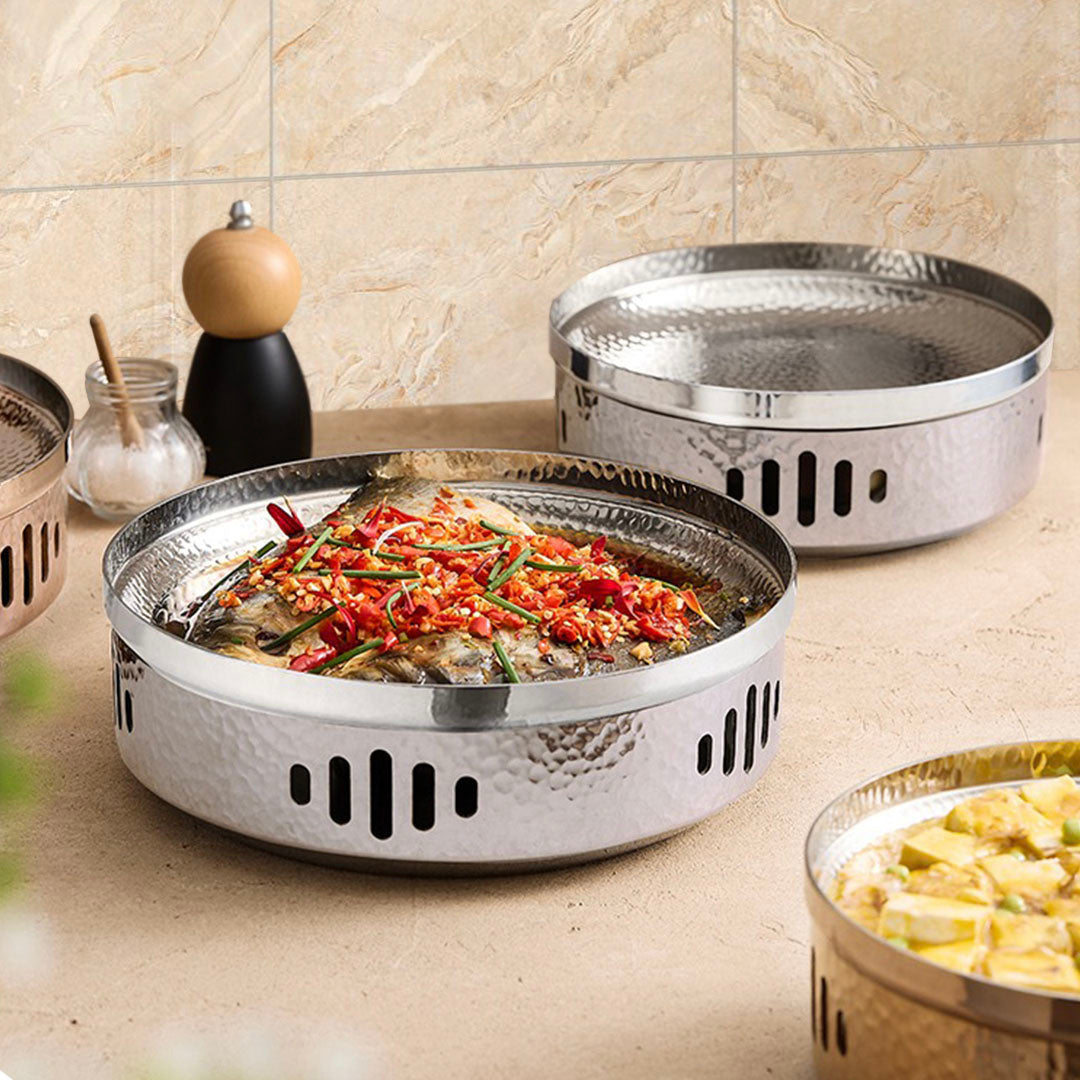 28cm Hammered Texture Dry Pot for Kitchen Essential
