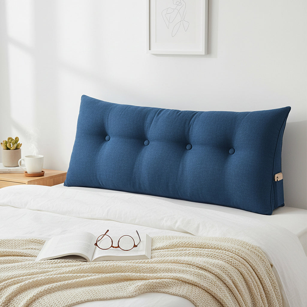 SOGA 120cm Blue Wedge Bed Cushion
