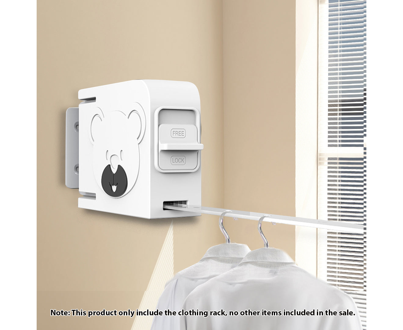160mm Wall-Mounted Clothes Line Dry Rack White