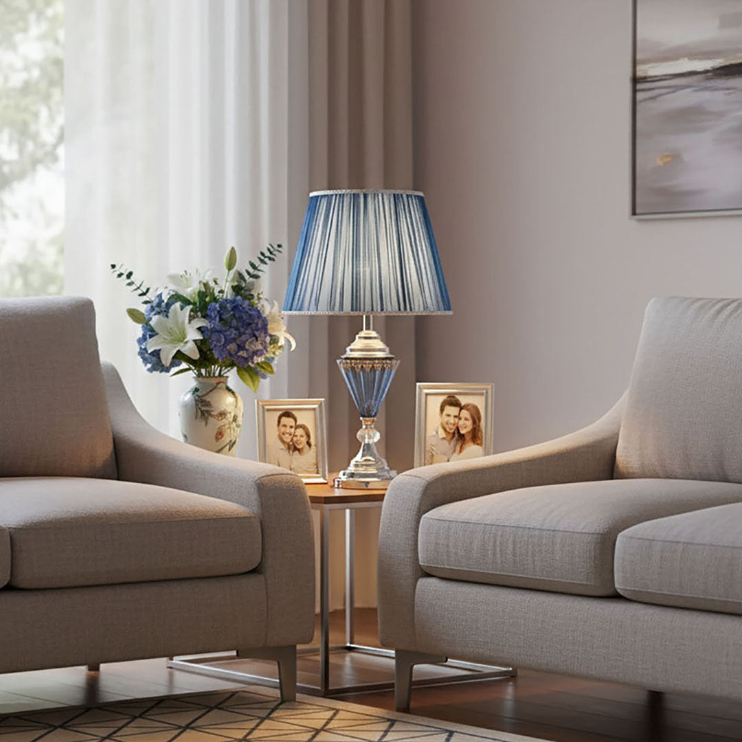 Elegant Table Lamp with Warm Shade