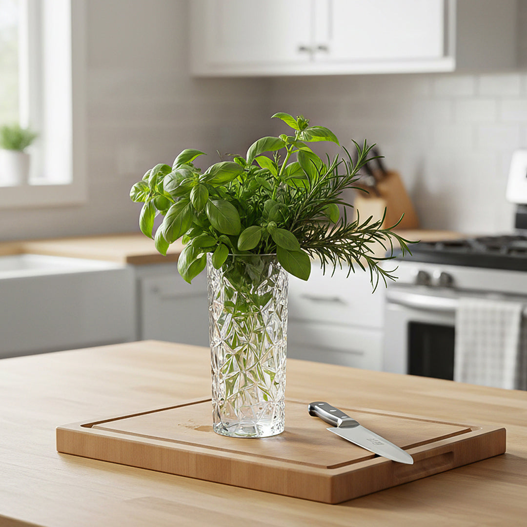 14x30cm Heavy Duty Glass Vase Crystal Clear