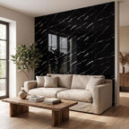 SOGA Peel & Stick Floor and Wall Tiles 30 x 60cm 10 Pack Black Faux Marble