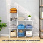 White Portable 9-Cube 3 Column Storage Organiser