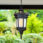 Vintage Lamp 54.5cm Elegant Aluminum & Glass Lantern Chandelier