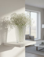 SOGA 22.5cm Handcrafted Clear Glass Vase, Classic Design for Home Decor