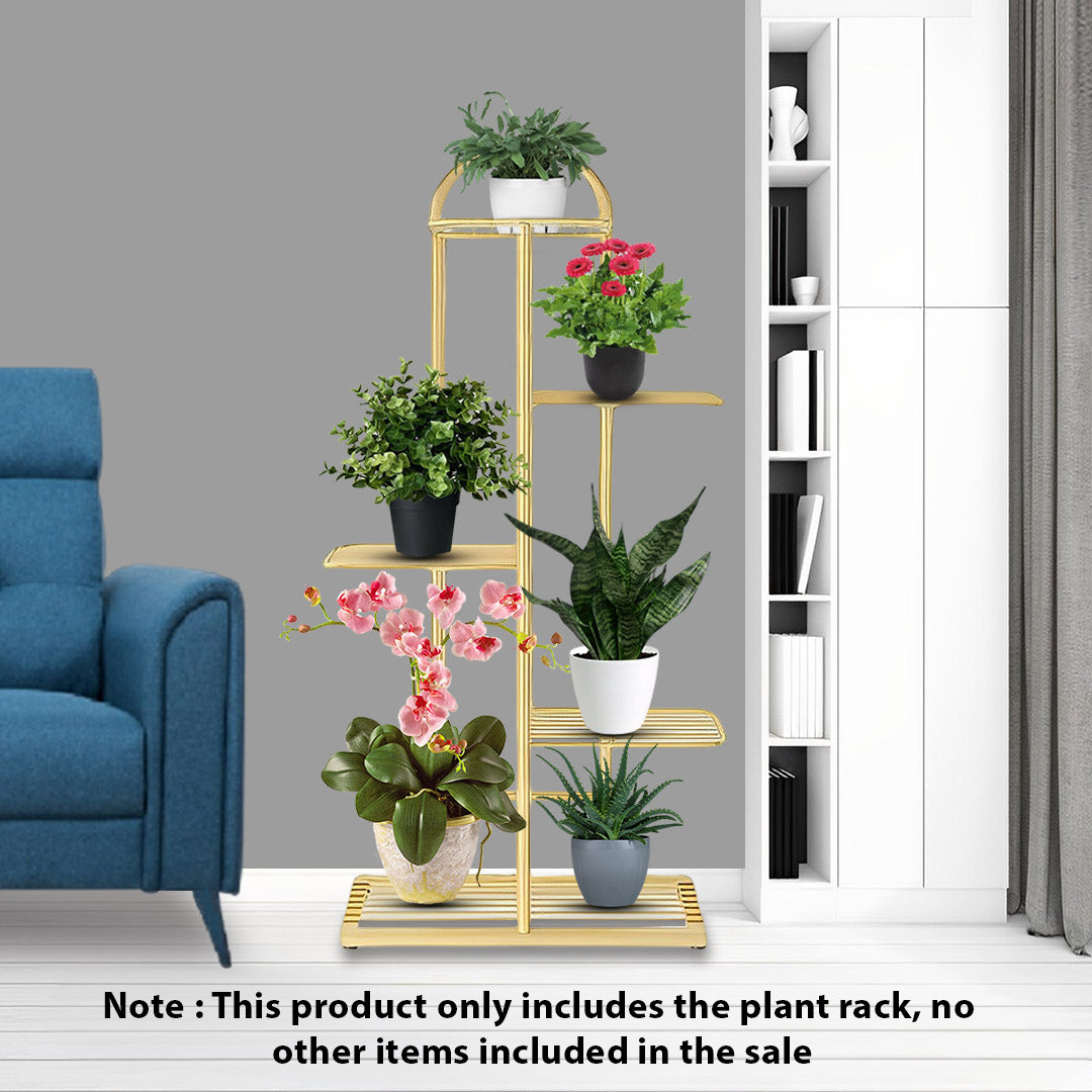 5 Tier Gold Metal Plant Flowerpot Display Rack