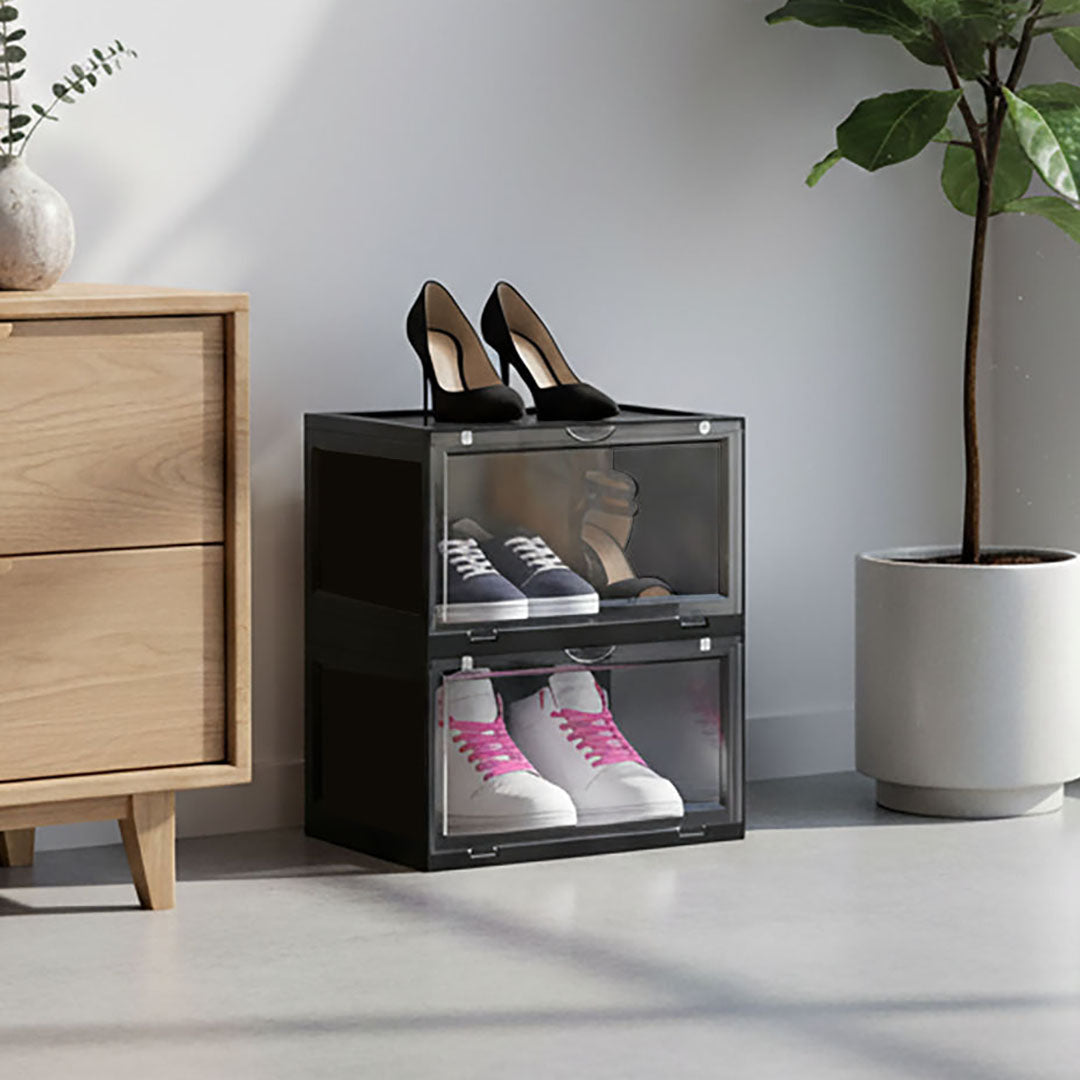2 Tier Black Shoe Organiser