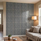 SOGA Peel & Stick Floor and Wall Tiles 60 x 60cm 10 Pack Grey Faux Marble