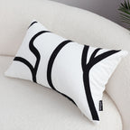SOGA 2X 30cm Rectangular Modern Minimalist Black Letter Print Throw Pillow
