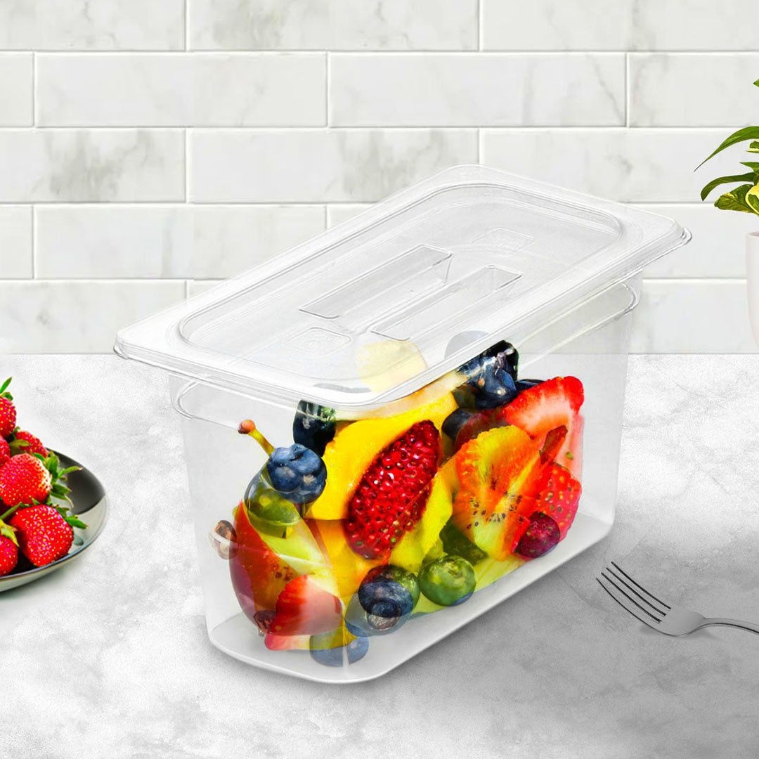 200mm Clear GN Pan 1/3 Food Tray with Lid