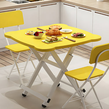 Yellow Minimalist Cat Ear Folding Table