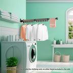 93.2cm Wall-Mounted Clothing Dry Rack Retractable  Hanger