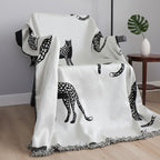 SOGA One-seater White Sofa Cover Leopard Print 130x180cm Polyester