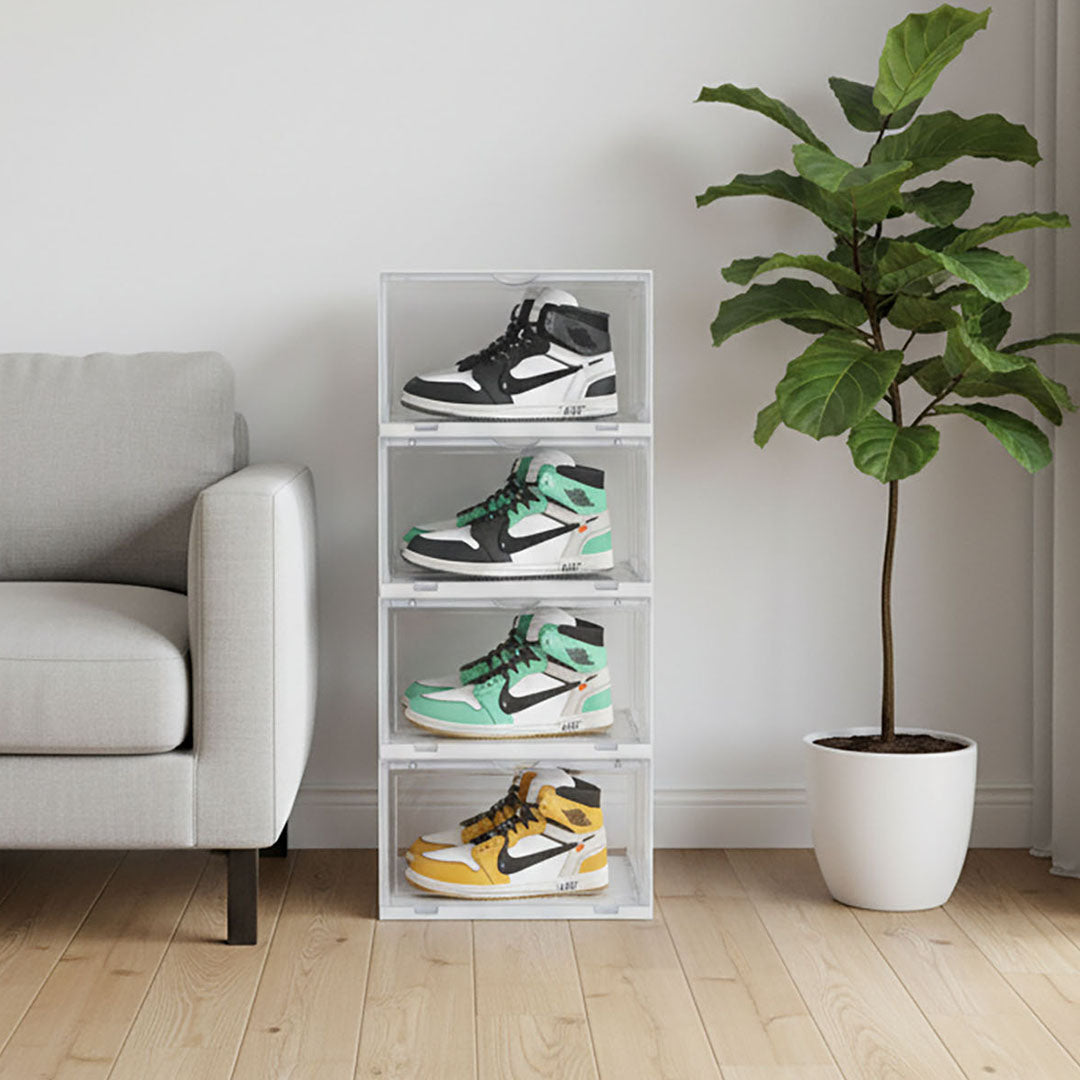 4 Tier Transparent Shoe Organiser