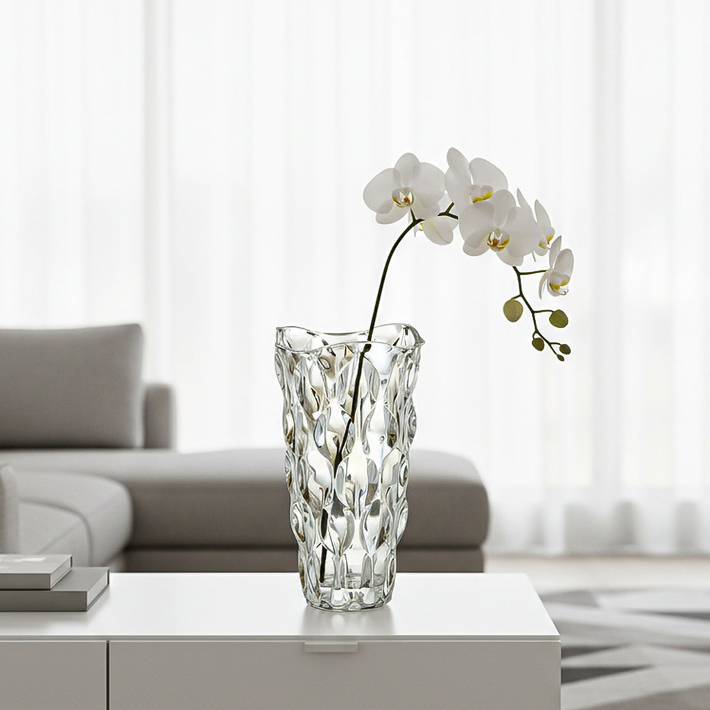 SOGA 29cm Glass Clear Vase Crystal VASE Thick Modern Home Decor