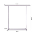 125cm Stainless Steel Floor-Standing Clothes Rack Durable and Space-Saving