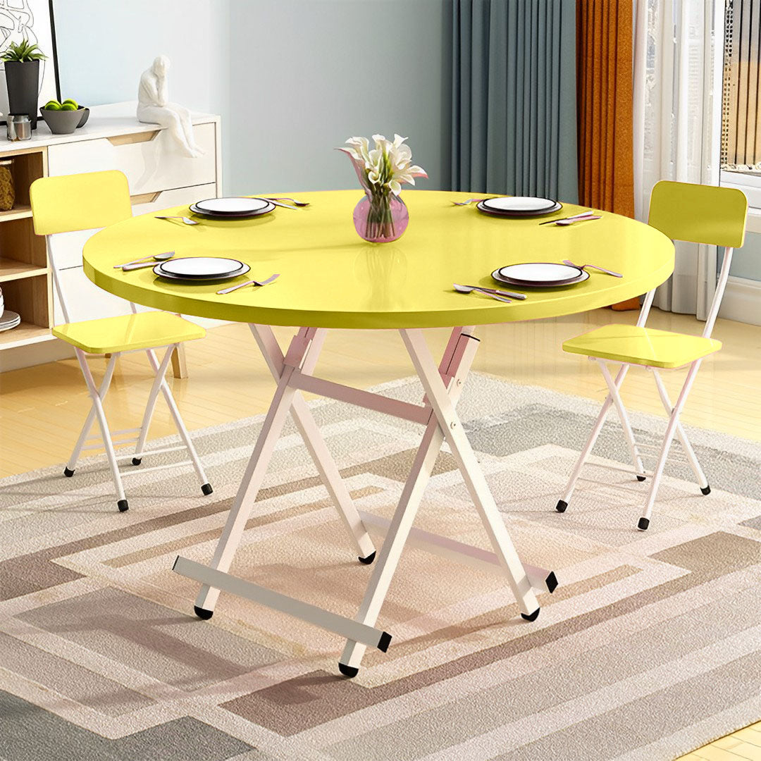 Yellow Round Dining Table