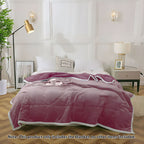 Light Purple Throw Blanket Warm Cozy Double Sided