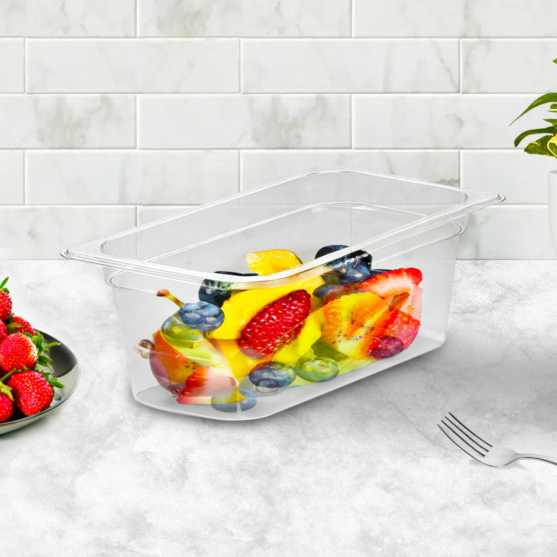 100mm Clear GN Pan 1/3 Food Tray