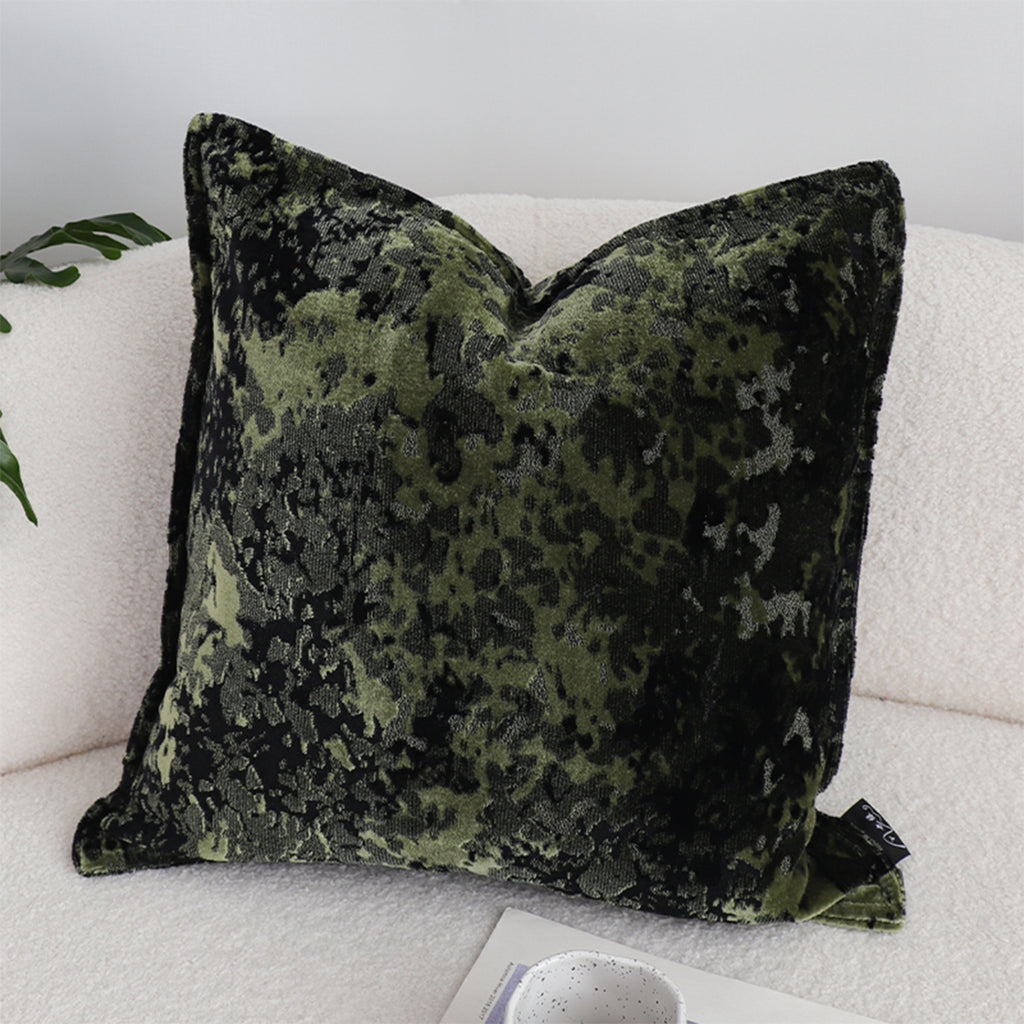 SOGA 50cm Forest Green Crushed Velvet Decorative Throw Pillow