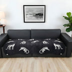 SOGA Four-Seater Black Leopard Print 90x260cm Throw Blanket Sofa Cover
