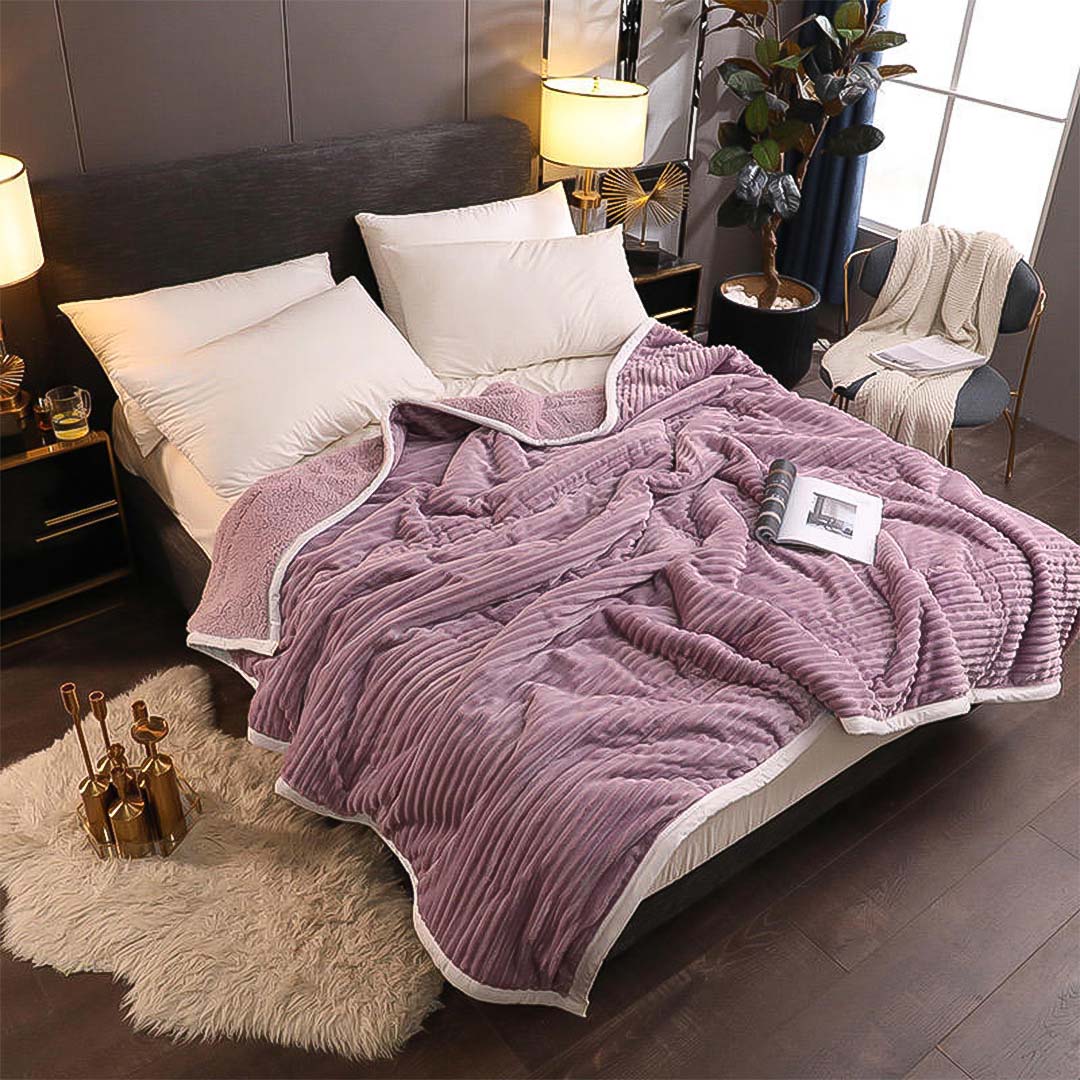 SOGA Throw Blanket Purple