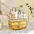 3 Tier Golden Yellow Multifunctional Countertop Cosmetic Storage Organiser