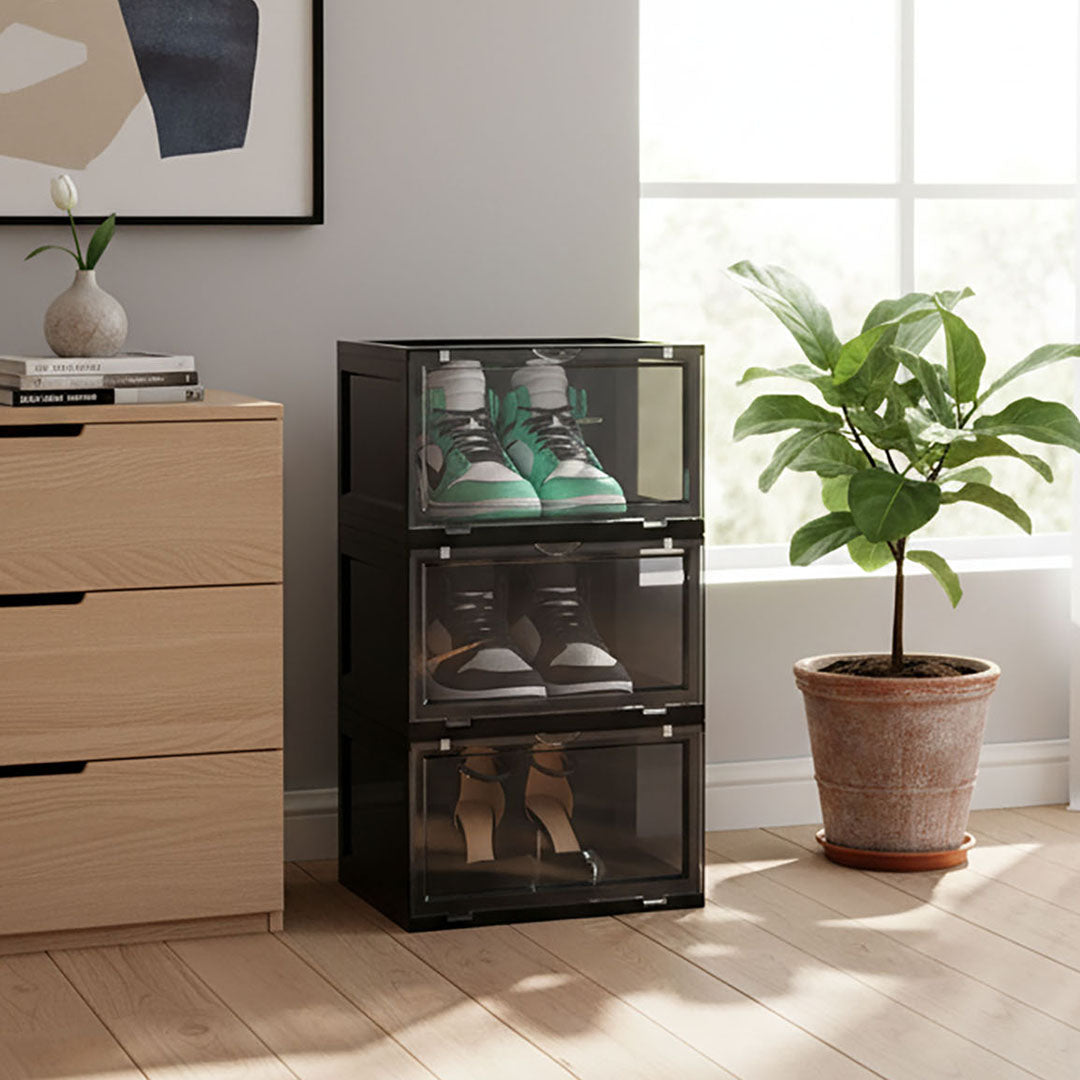 3 Tier Black Shoe Organiser