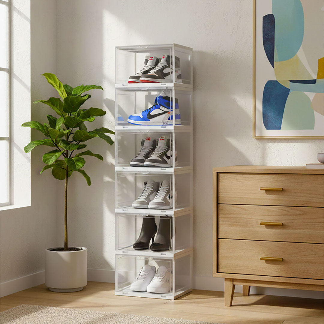 6 Tier Transparent Shoe Organiser