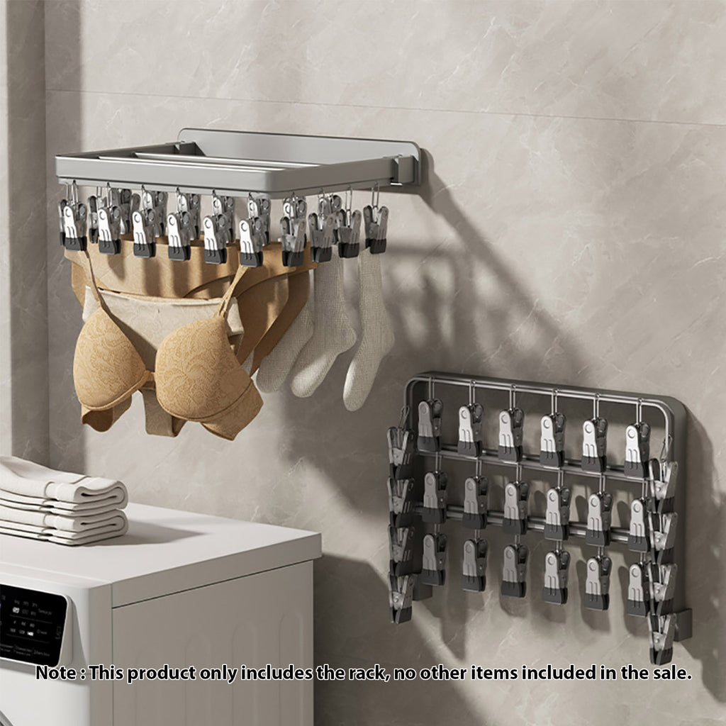 Wall-Mounted Multi-Clamp  Clothes Hanger
