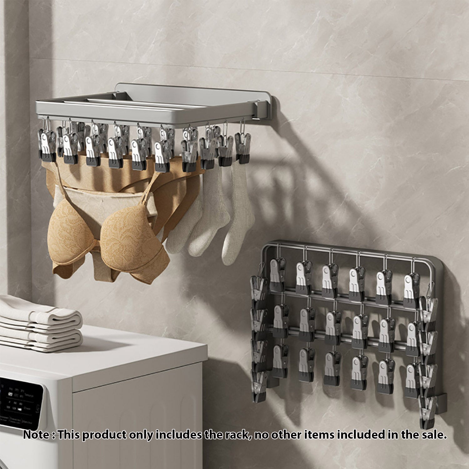 Wall-Mounted Multi-Clamp  Clothes Hanger
