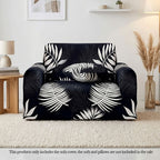 High Stretch 1-Seater Leaf Design Sofa Slipcover