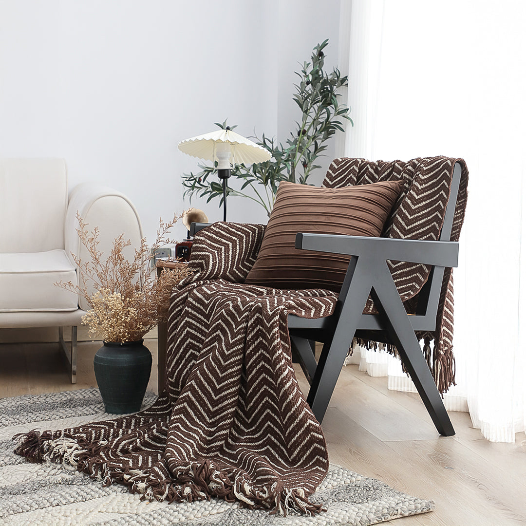 SOGA Chocolate Brown Throw Blanket 130x170cm Soft Polyester