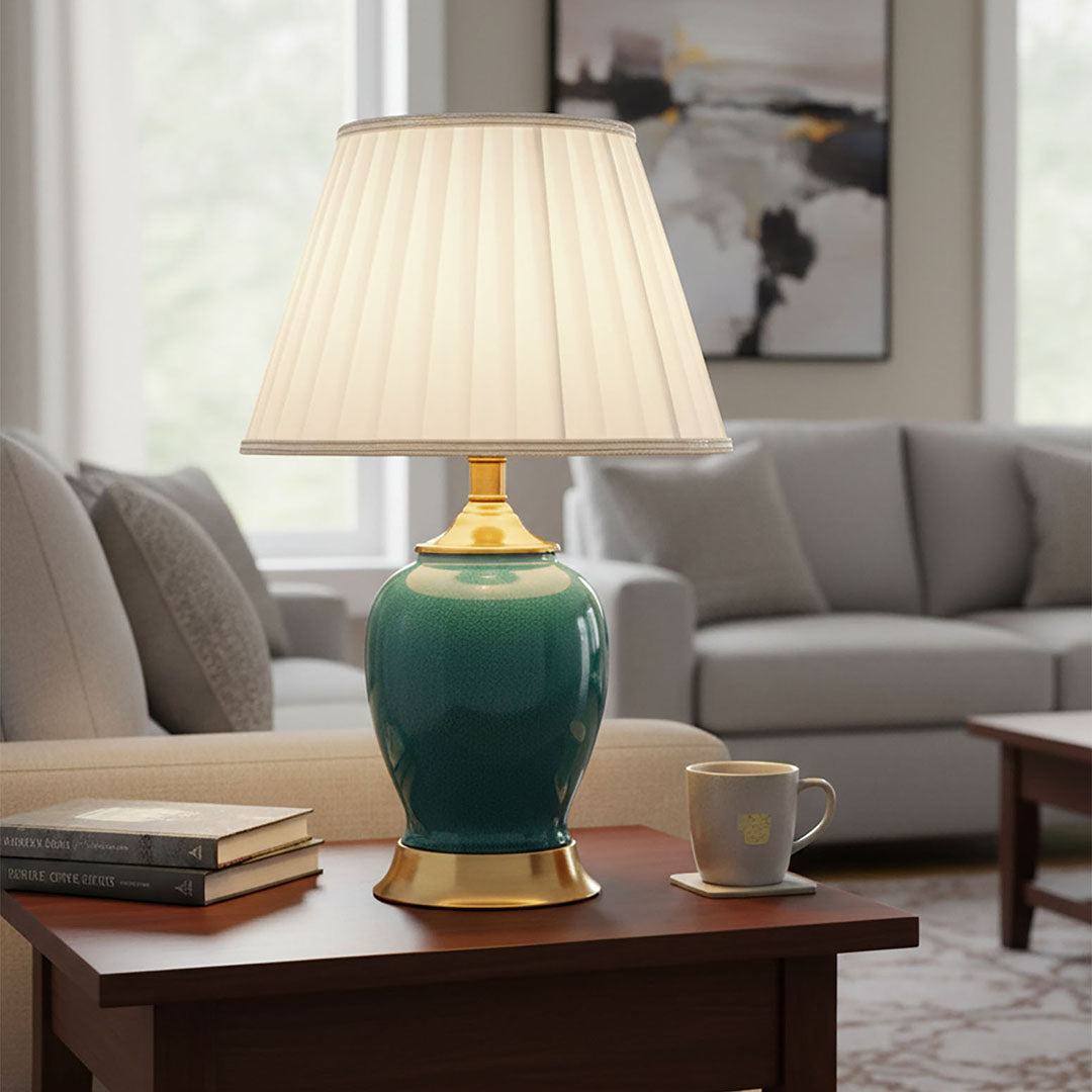 Ceramic Table Lamp Green