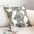 SOGA 45cm Abstract Gray Floral Watercolor Print Contemporary Throw Pillow
