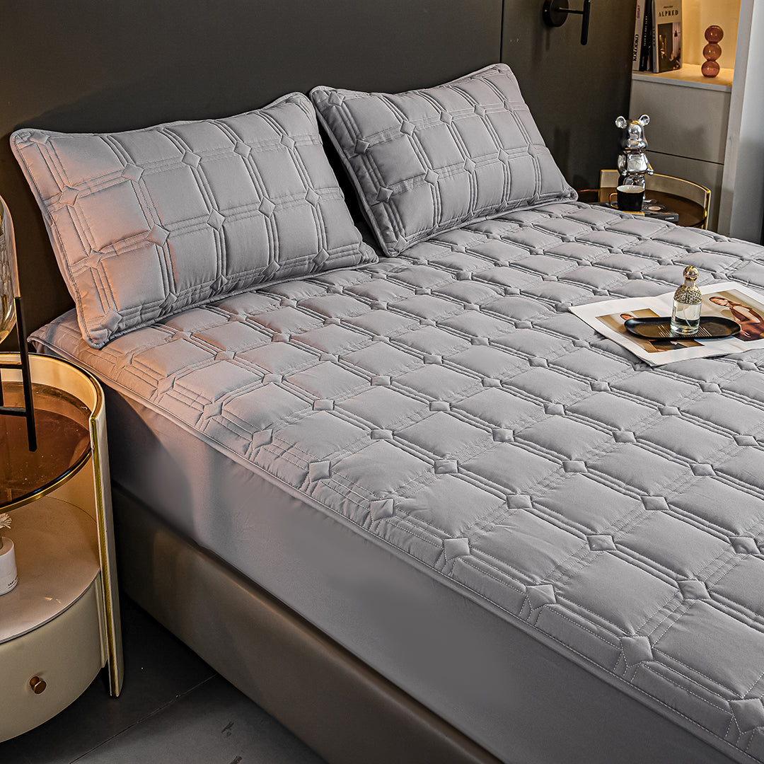 153cm Grey Wide Mattress Cover