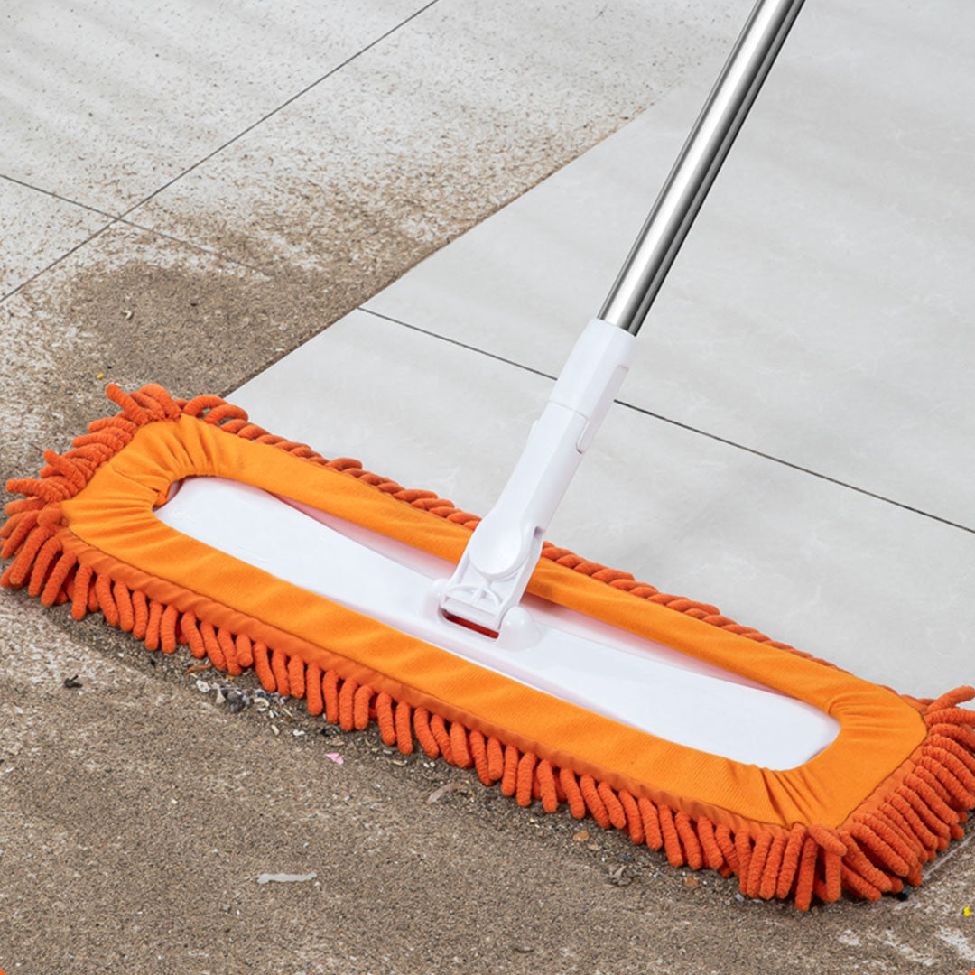 50x12 Orange Microfiber Flat Mop Floor Pads Rotating Dust Remover