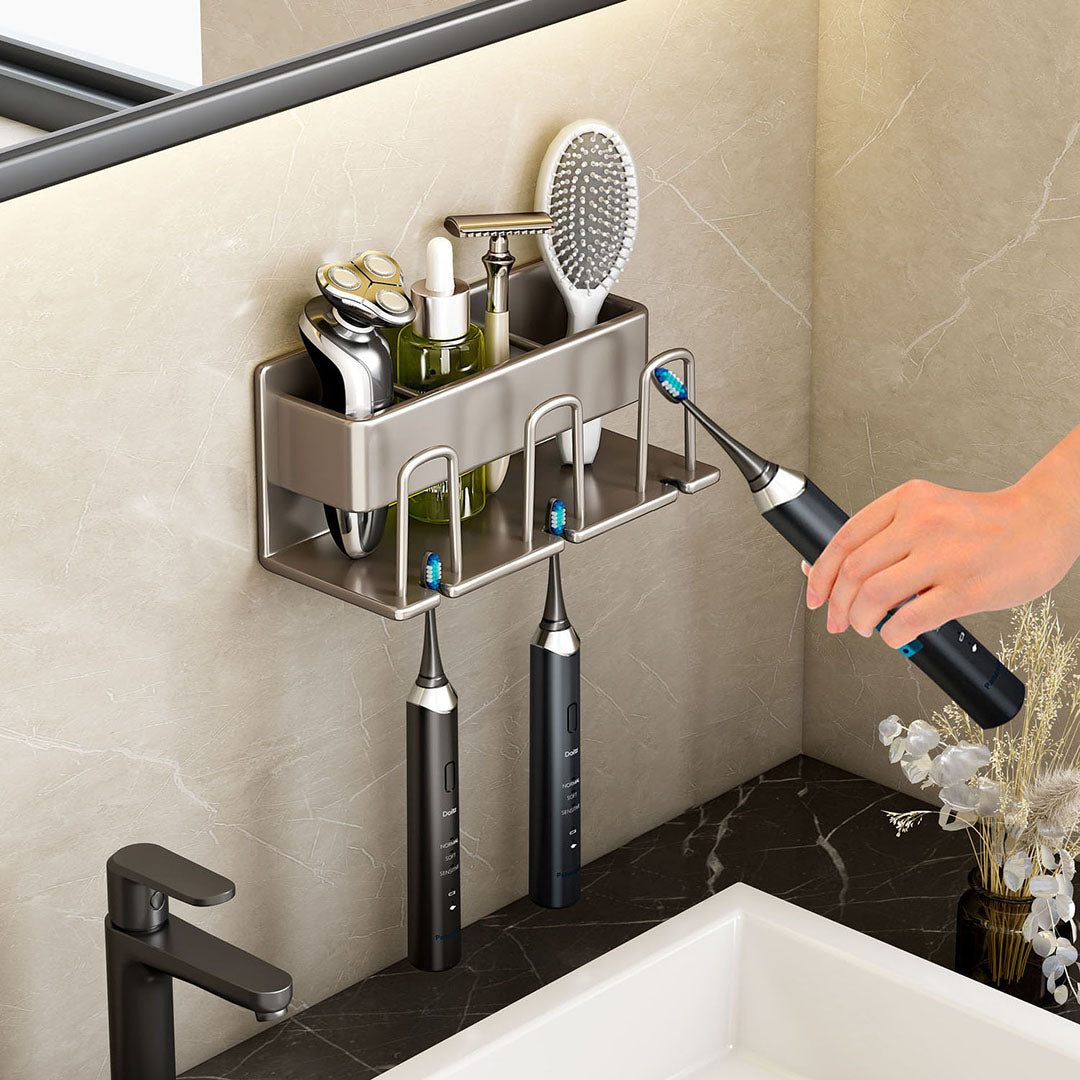 21cm Wall-Mounted Bathroom Storage Rack